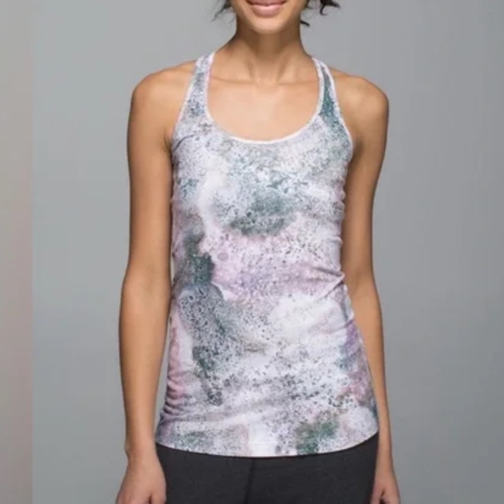 Lululemon Cool Racerback Tank Top Sugar Crush Multi Women’s 8 Activewear Align